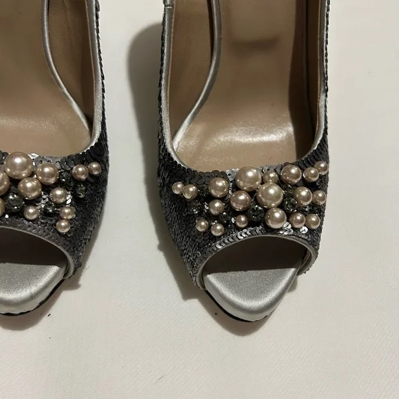 Valentino garavani sequin peep to pumps - Picture 3 of 16